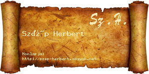 Szép Herbert névjegykártya
